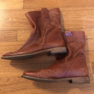 Cole Haan Nike Air Brown leather Slip-On Booties 7